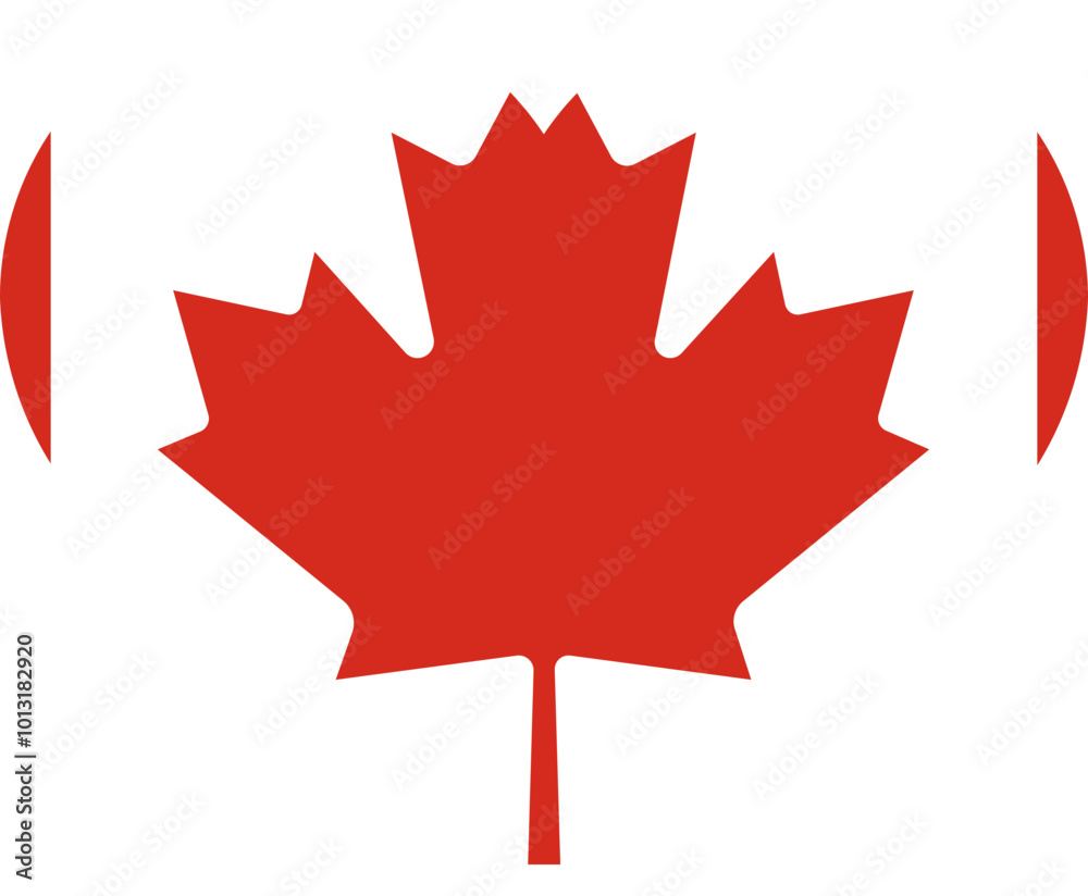 Heart Icon inside CANADA Flag Heart Icon inside CANADA Flag