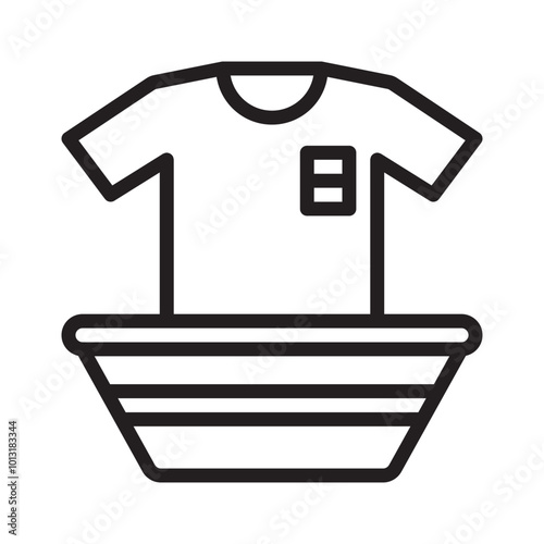 Laundry line icon with white background vector stock illustration