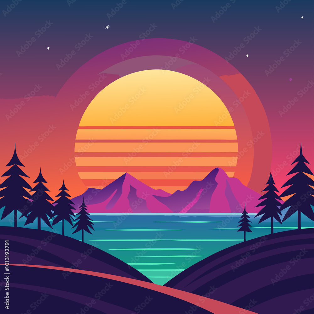landscape with mountains landscape with mountains