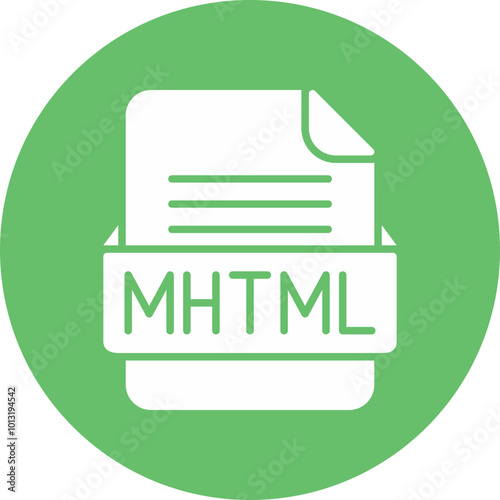 MHTML File Format Vector Icon Design