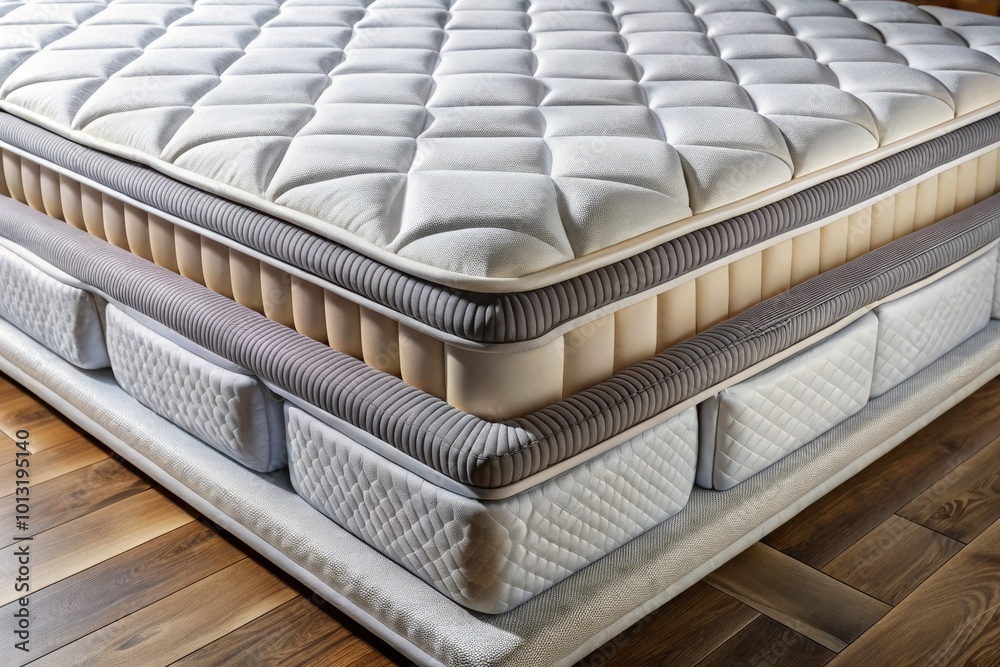 Fototapeta premium High-quality pocket springs deliver outstanding comfort and support in mattresses. Their independent design enhances durability for a long-lasting, restful experience.