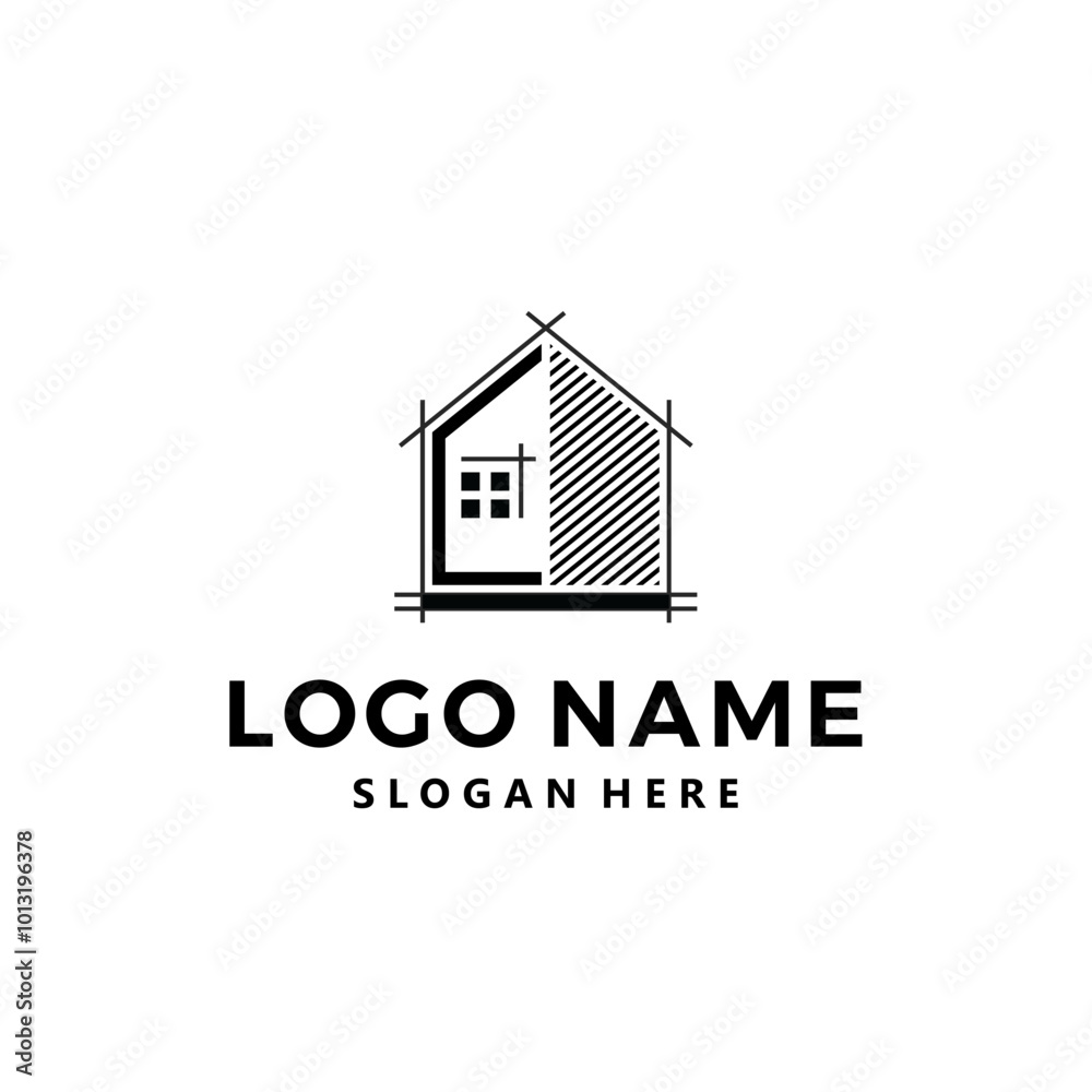 Simple minimalist house logo featuring clean lines and geometric shapes, perfect for modern architecture, real estate, or home-related businesses. Stylish, elegant, and contemporary design Simple minimalist house logo featuring clean lines and geometric shapes, perfect for modern architecture, real estate, or home-related businesses. Stylish, elegant, and contemporary design