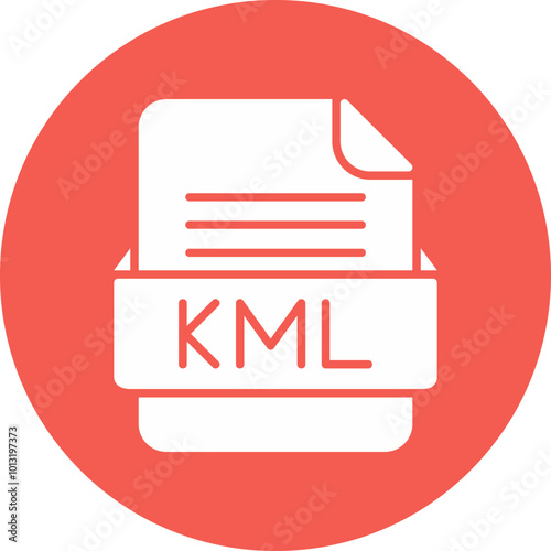 KML File Format Vector Icon Design photo