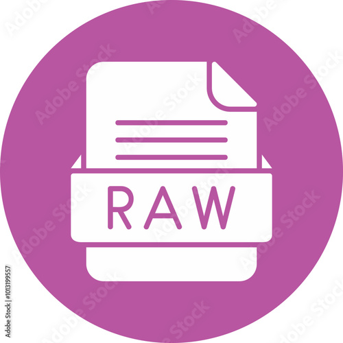 RAW File Format Vector Icon Design