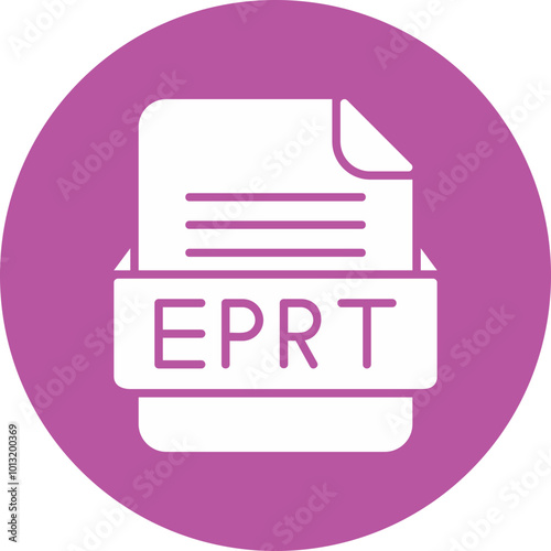 EPRT File Format Vector Icon Design