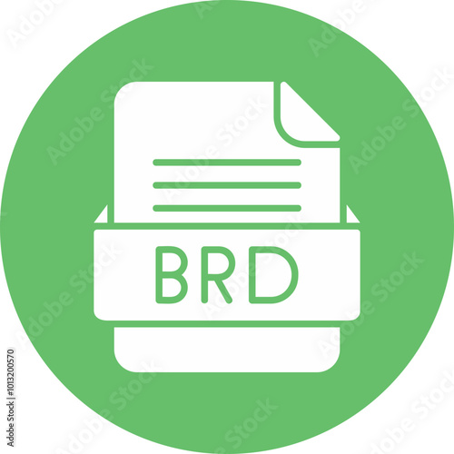 BRD File Format Vector Icon Design