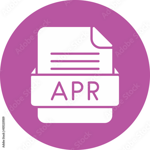 APR File Format Vector Icon Design