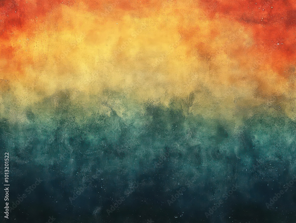 Fototapeta premium a gradient background filled with orange teal beige and yellow tones featuring a grainy texture that adds depth creating a striking visual for posters or banners