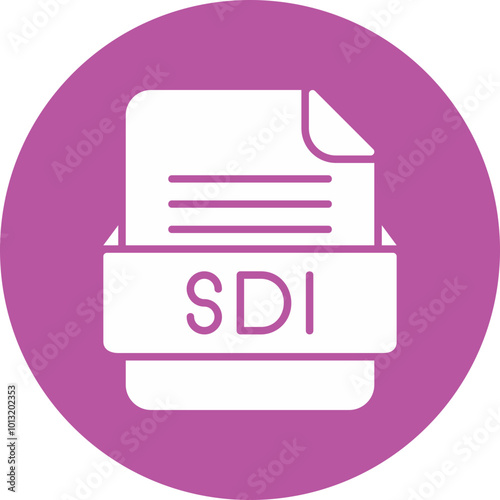 SDI File Format Vector Icon Design photo