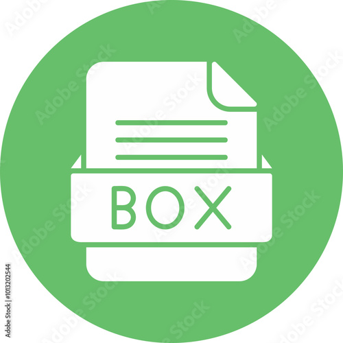 BOX File Format Vector Icon Design
