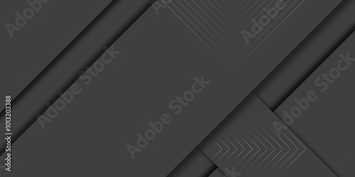 dark gray abstract background vector with blank space for text and 3D metallic futuristic layers.  vector for presentation design. Vector design for business, corporate, institution, party. 