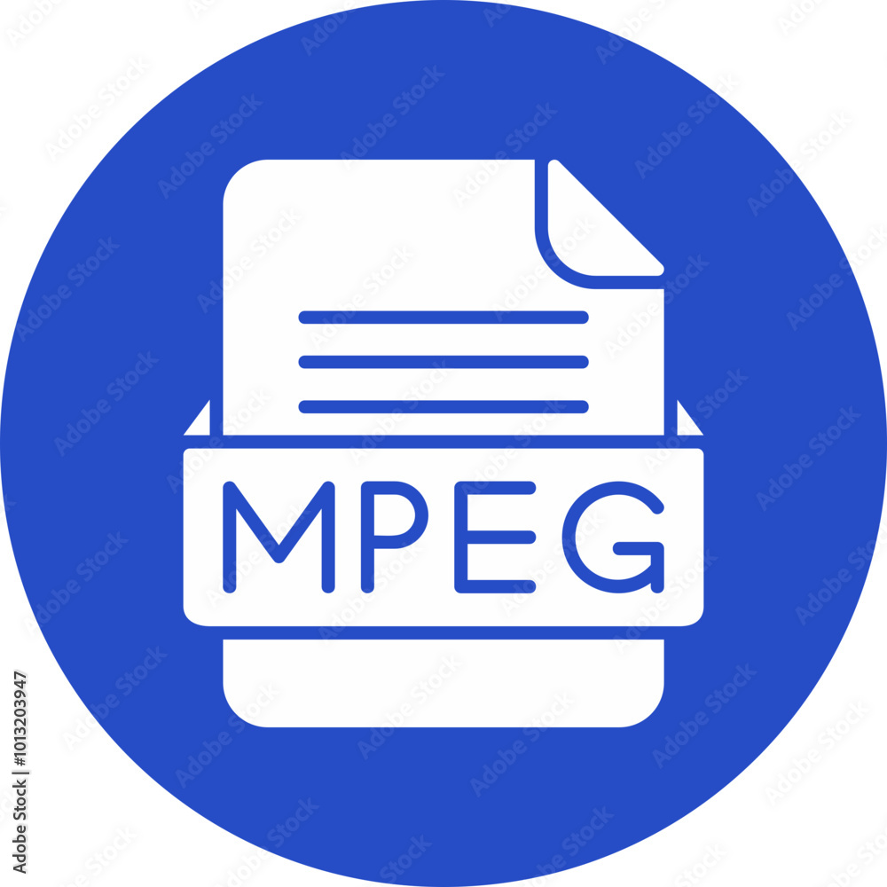 MPEG File Format Vector Icon Design MPEG File Format Vector Icon Design