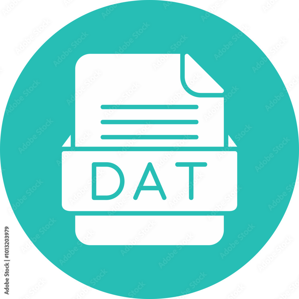 DAT File Format Vector Icon Design DAT File Format Vector Icon Design
