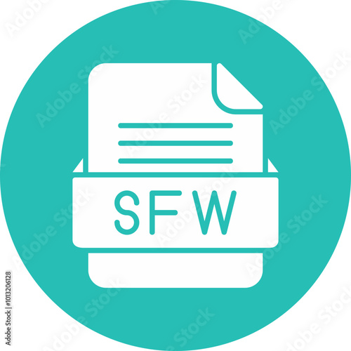 SFW File Format Vector Icon Design