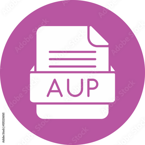 AUP File Format Vector Icon Design