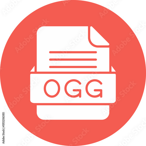 OGG File Format Vector Icon Design