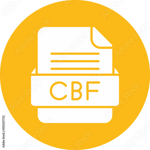 CBF File Format Vector Icon Design photo