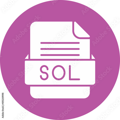 SOL File Format Vector Icon Design