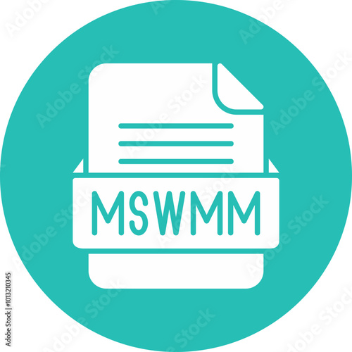 MSWMM File Format Vector Icon Design photo