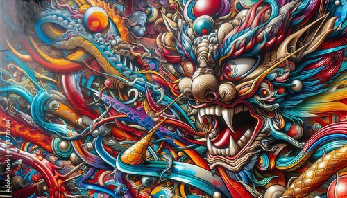 Wallpaper Mural chinese dragon head Torontodigital.ca