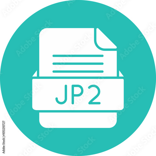 Jp2 File Format Vector Icon Design