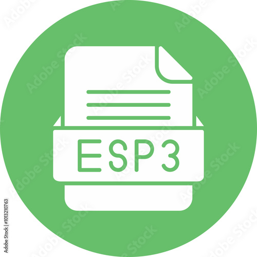 ESP3 File Format Vector Icon Design