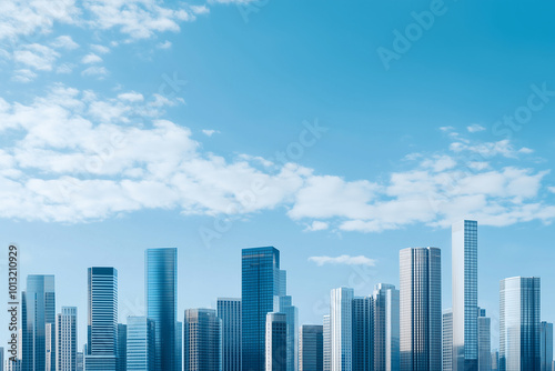 Skyscrapers Under Blue Sky and White Clouds