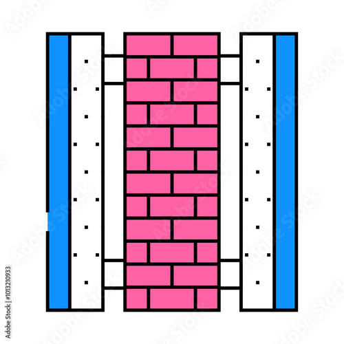 ready construction building material line icon vector. ready construction building material sign. isolated symbol illustration