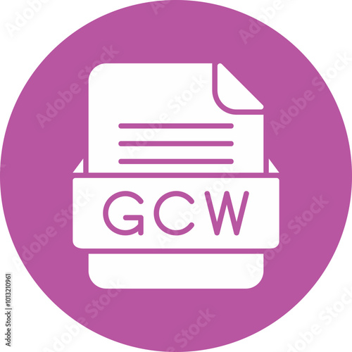 GCW File Format Vector Icon Design