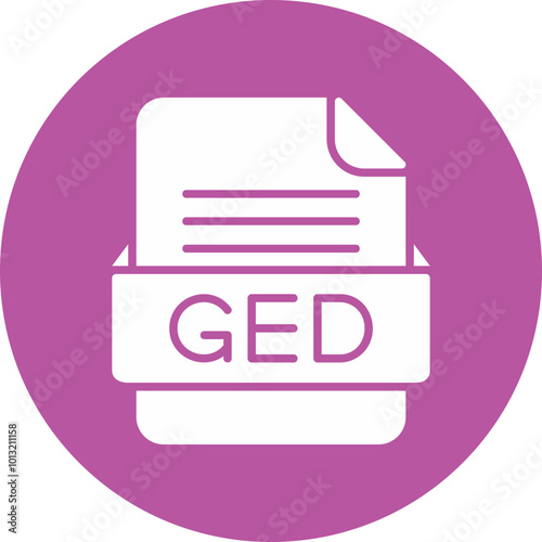 GED File Format Vector Icon Design
