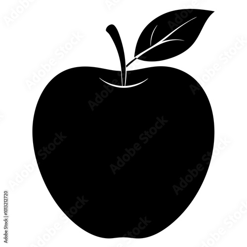apple on a black
