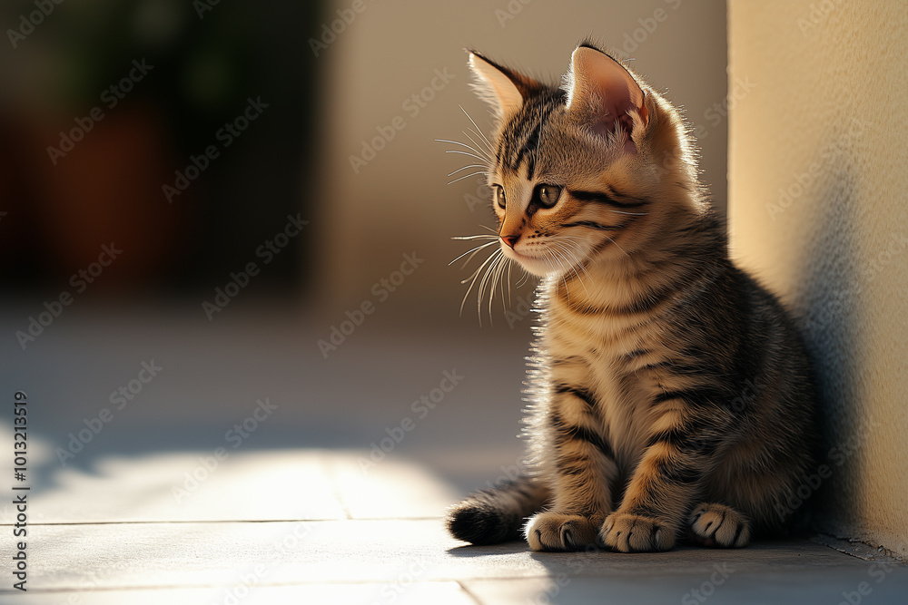 Obraz premium Adorable and Cute Kitten Background