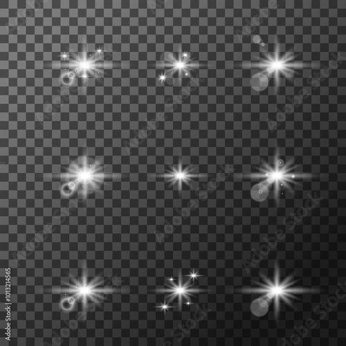 A set of different lighting elements