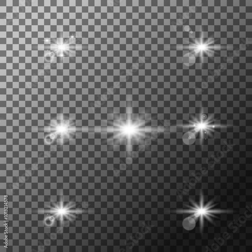 A set of different lighting elements