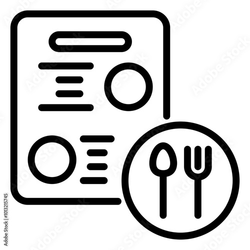 Cuisine icon, line icon style