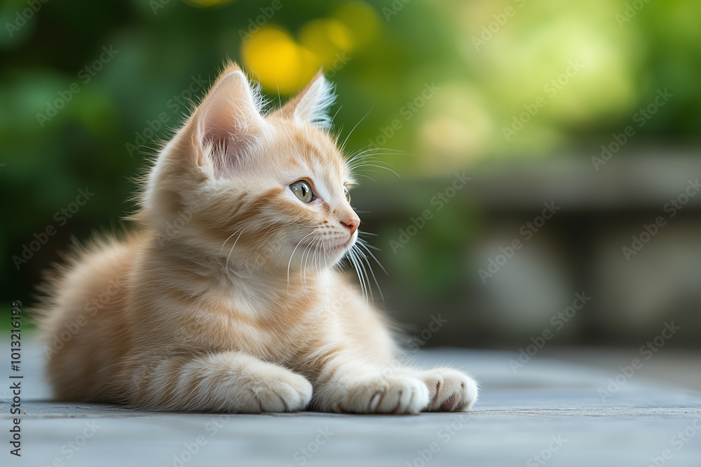 Obraz premium Adorable and Cute Kitten Background