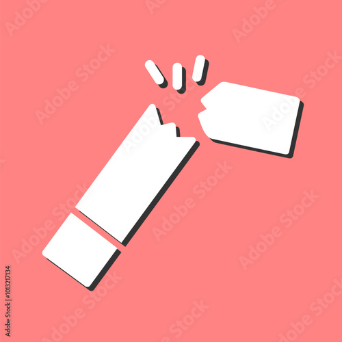 Broken Cigarette Vector Icon