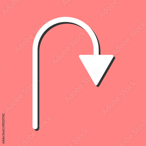 Arrow Pointing Down Vector Icon