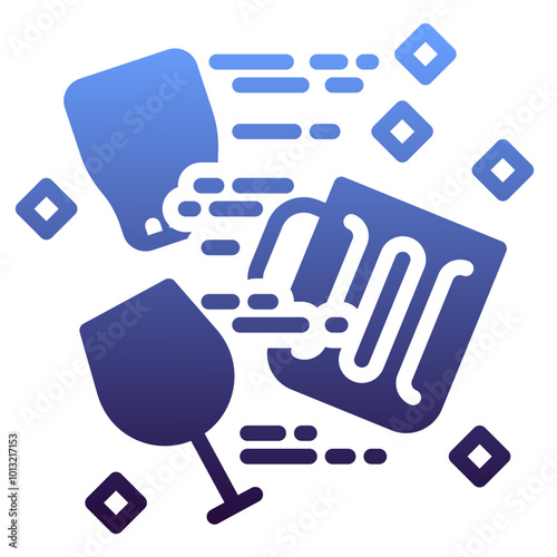 Glass icon, gradient icon style