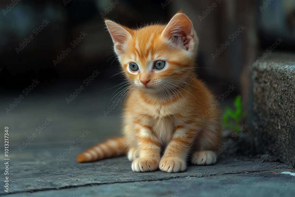 Obraz premium Adorable and Cute Kitten Background