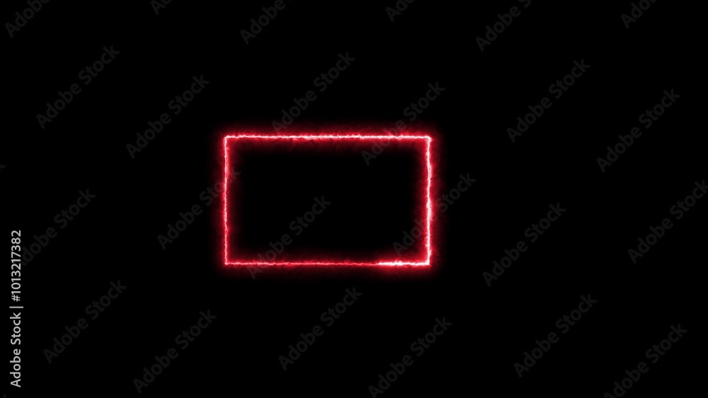 Neon glowing rectangular frame. Neon glowing rectangular frame.