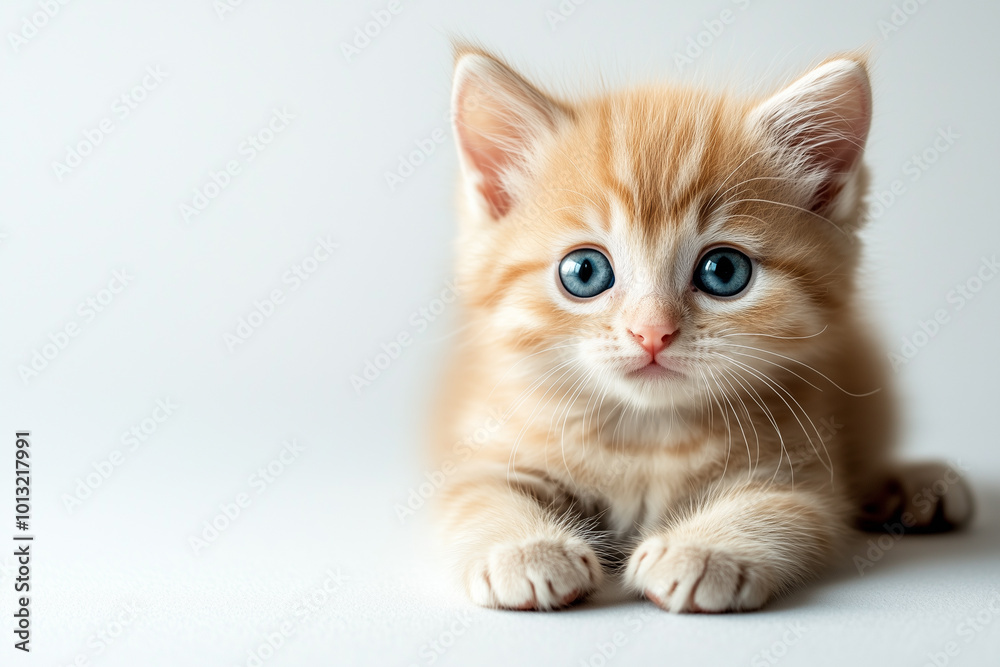 Fototapeta premium Adorable and Cute Kitten Background