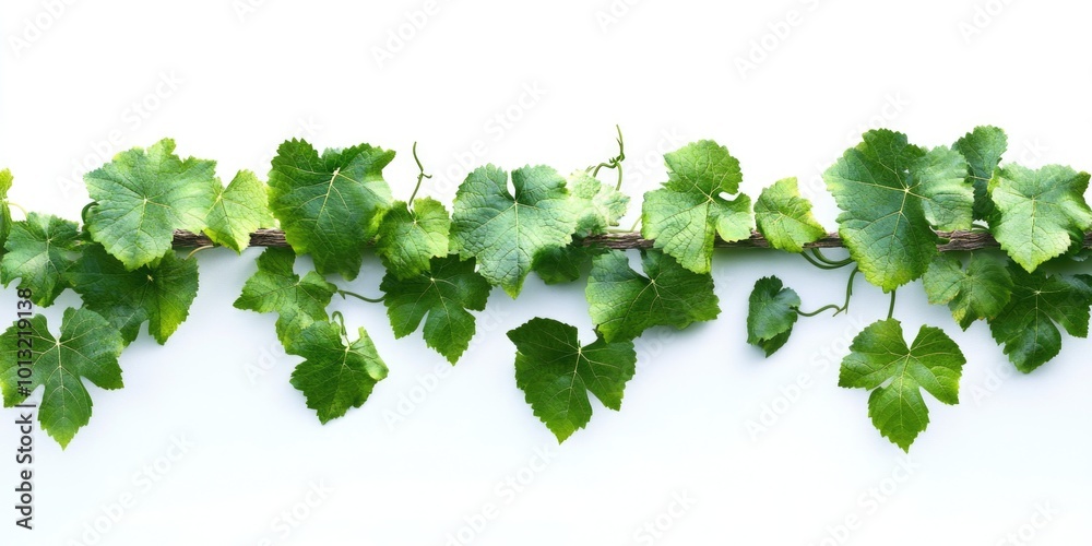 Green vine with white background Green vine with white background