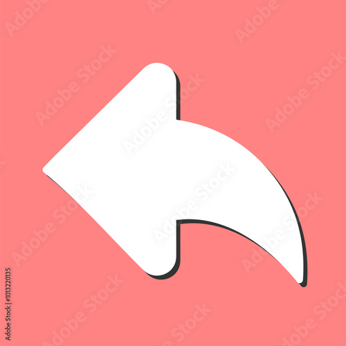 Left Back Arrow Vector Icon