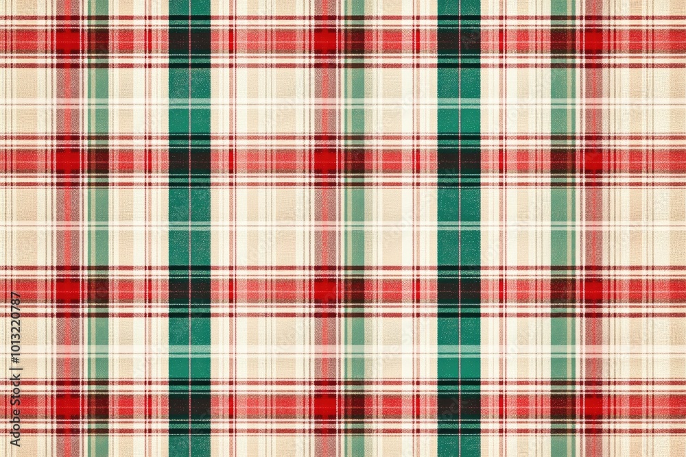 Red and Green Check Pattern Fabric Design Red and Green Check Pattern Fabric Design