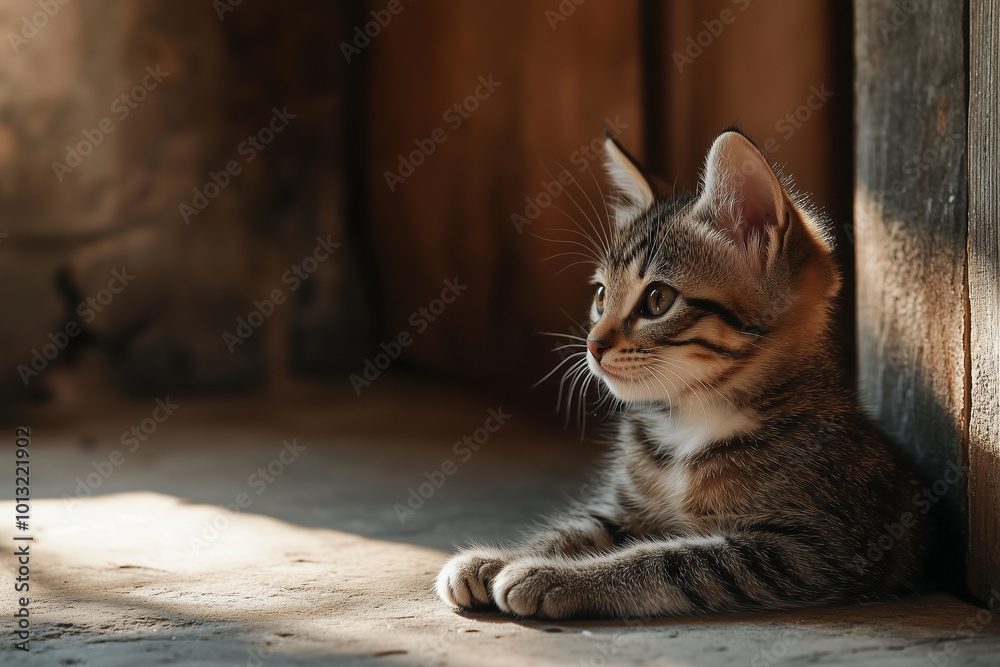 Obraz premium Adorable and Cute Kitten Background