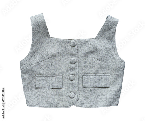 Women's waistcoat or vest isolated on transparent background. PNG File