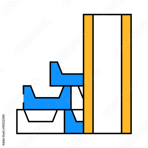 draining system building material line icon vector. draining system building material sign. isolated symbol illustration