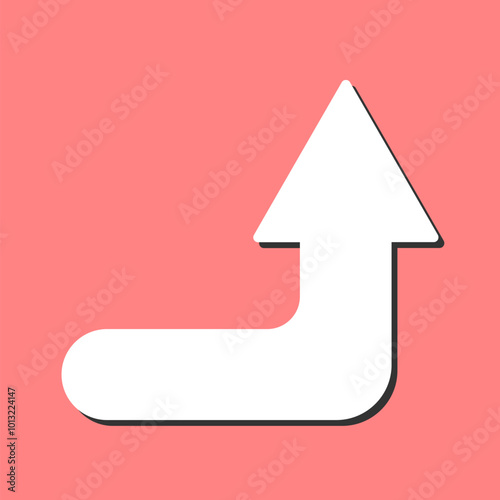 Turn Up Vector Icon