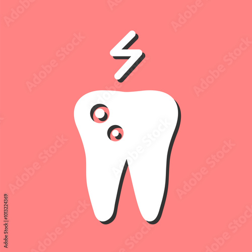 Toothache And Plaque Vector Icon